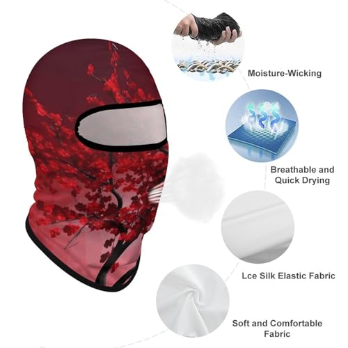 Balaclava para hombre, máscara para esquí con diseño de cerezo rojo, cubreboca para invierno, ciclismo y deportes al aire libre miniatura 3