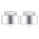 HONEY BEAR Herren Hochzeit Manschettenknöpfe Cufflinks Manschettenknopf (Silber)