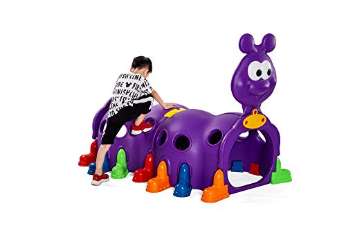 Smiley Little Genius Indoor/Outdoor Tunnel Climbing Play Structure (Caterpillar) - Thumbnail 4