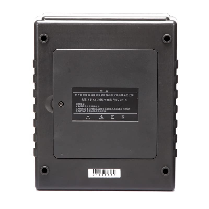 Insulation Resistance Tester Meter Megohmmeter Insulation Resistance Measurement Instrument with Insulation Resistance Range 0.1MΩ to 200GΩ 4-Digit Large LCD Display