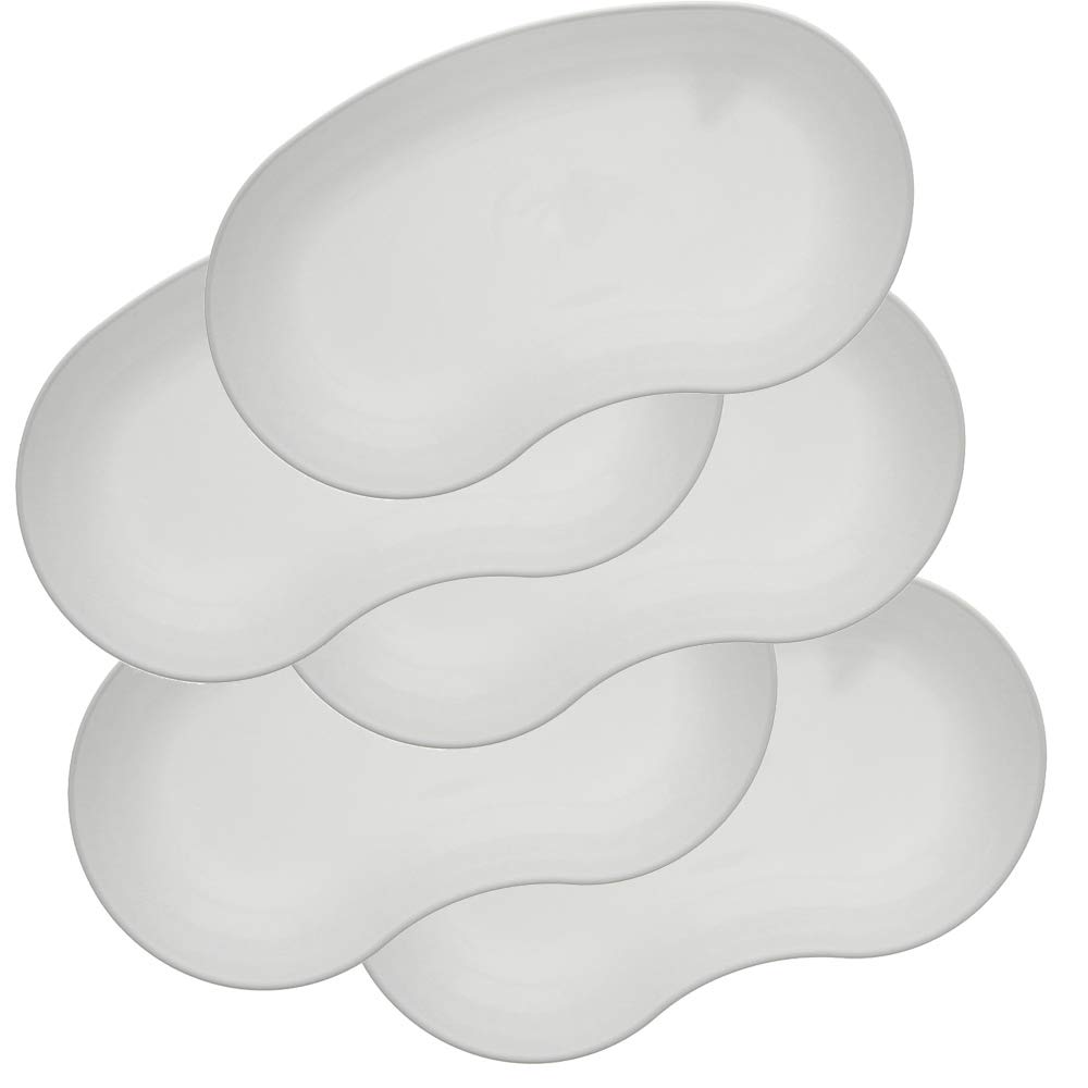 Nierenschale Kosmetex aus Kunststoff, weiß, lebensmittelecht, desinfizierbar, autoklavierbar, 26cm, 1 Liter, 5 Stück