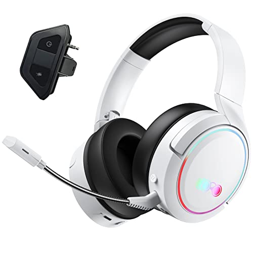 2.4Ghz Wireless Gaming Headset With Xbox Adapter, 7.1 Surround Sound, 3.5Mm Wired Games Headphones With Microphone Compatible With Xbox One, Xbox Series X/ S, Ps4, Ps5, Switch, Pc, Laptop (White) #TOP1