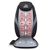 Snailax Back Massager with Heat, Shiatsu Massage Chair, Deep Kneading Massage Seat Cushion with Mult-Settings, Gifts for Women Men