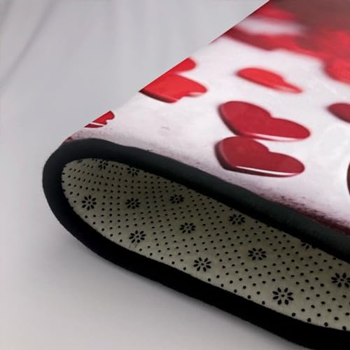 Tapis de sol cœurs rouges lavable pour protéger vos sols - 6