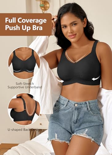 Image of Xcutting Women Wirefree Bras for Women Full Coverage No Underwire Everyday Bras Comfortable Wireless Padded Bras