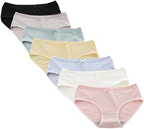 Falissa - Girls' Knickers Cotton Panties Teenager Big Girls or Women Briefs Multipack Solid Color