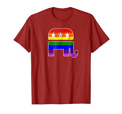 Republican elephant lgbt pride flag shirt conservative tee