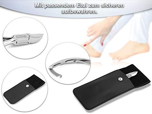 Nagelzange Fußnagelzange Nagelschere Rostfrei Edelstahl mit gebogener Schnittfläche für Mittlere bis Starke Fußnägel… – Bild 4