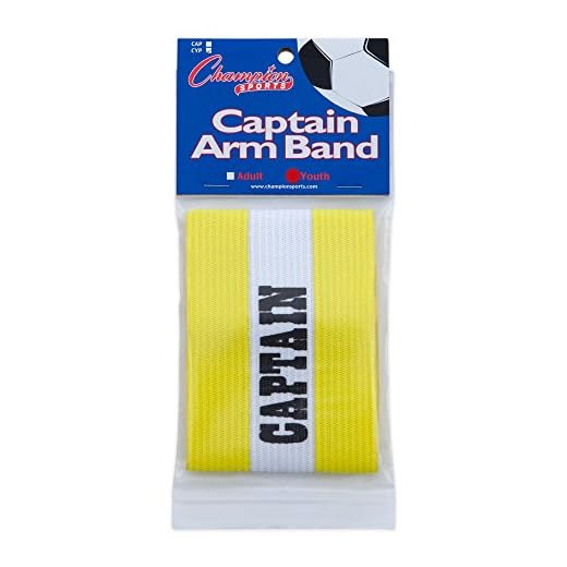 Champion Sports unisex teen Youth Size Captain Armband, Yellow, Youth US