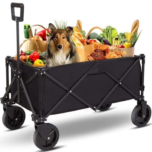 Heavy Duty Collapsible Folding Wagon Utility Outdoor Camping...