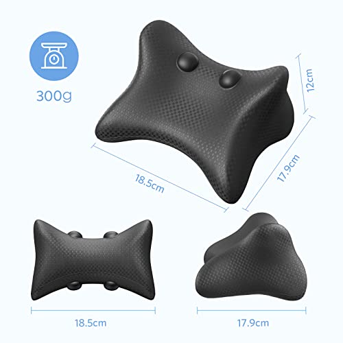 FIDAC Almohada Tracción de Cuello Camilla Cervical, Almohada de Masaje Para el Alivio del Dolor de Cuello y Alivio de la Presión Muscular y Corrección de Postura (Gris Oscuro)