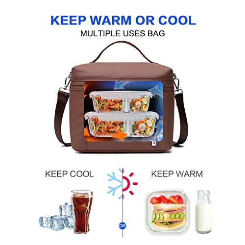 Image of NOL Natural Organic Lifestyle Insulated Lunch Bags for Women Cooler Bag Lightweight Nylon Waterproof Lunch Box For Work