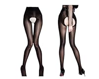BOCAIDHK Damen Strapsstrumpfhose,2 Stücke Ouvert Strumpfhosen Damen,Schwarz Offen im Schritt Strumpfhose,Strumpfhose Ouvert,mit offenem Schritt zu Jedem Outfit(Schwarz/Einheitsgröße)