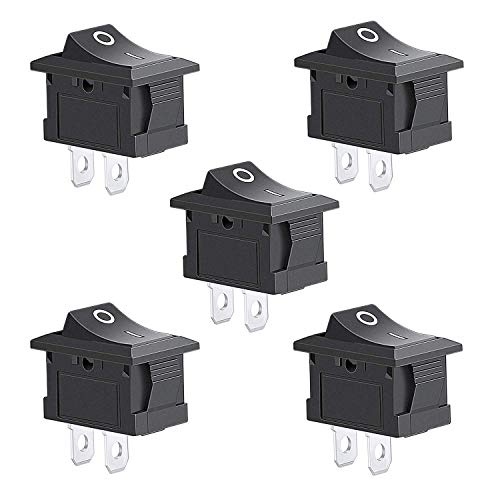 5pcs Rocker Switch, Circuit Switch 2 Pin Snap-in On/Off Position Snap Boat Rocker Switch 12V/110V/250V OT8G