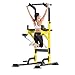 Bewinch Power Tower, Dip Station,Klimmzugstange, Multifunktionales Heimtrainer, Vertikaler Krafttrainer Für Dips, Knieheben, Klimmzüge, Liegestütze, Training, Fitness,Gelb