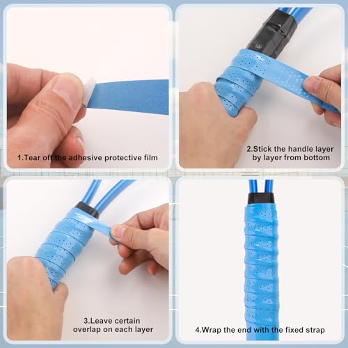 Gegraterwa Tennis Racket Grips 6Pcs Tennis Overgrip Anti Slip Pickleball Overgrip,Multiple Colors