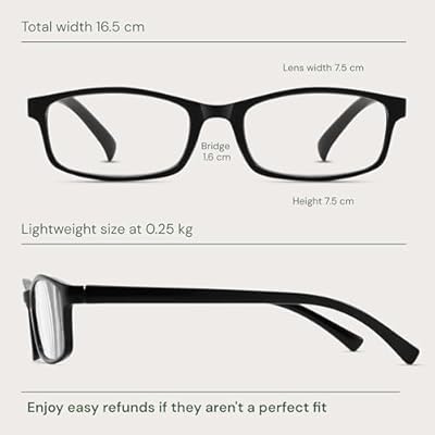 Gaoye Multi Pack Reading Glasses - Blue Light Blocking Lenses, TR90 Frames, UV400 - Eyeglasses with Clear Vision (Black, 2.5x)