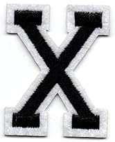 X &ndash; Buchstabe; Aufn&auml;her/Patch mit B&uuml;gel-Klebe-Fl&auml;che zum fixieren