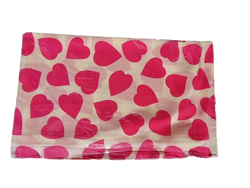 Fat-catz-copy-catz Ladies Pink Hearts Print Fashion Shawl Scarf 160cm x 48cm