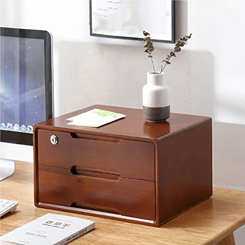Nizat - Scrivania in legno con chiusura a chiave, per archiviare documenti e forniture per ufficio, perfetta per casa e ufficio