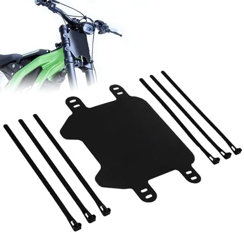 JFG Racing Front Number Plate for Electric Dirt Bike,Universal Plate Replacement for Ridstar Q20/Tutti Soleil 01/Surron Light Bee/Talaria Sting MX3 MX4 MX5/E Ride Pro/Super 73/X160/X260-Black