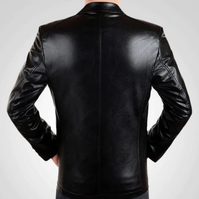 Leather Blazer for Men - Men's Genuine Leather Coat Slim Fit Sports Suit, Western Casual Suits in Maroon Tan and Black2