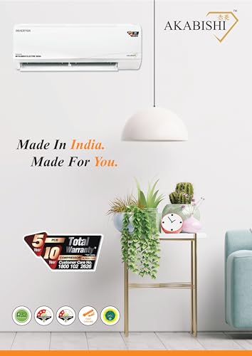 Image of Akabishi (Mitsubishi Electric) 1.0 Ton 2 Star Non-Inverter Split Air Conditioner - White (RAM - AE13VG / RBM - AE13VG)