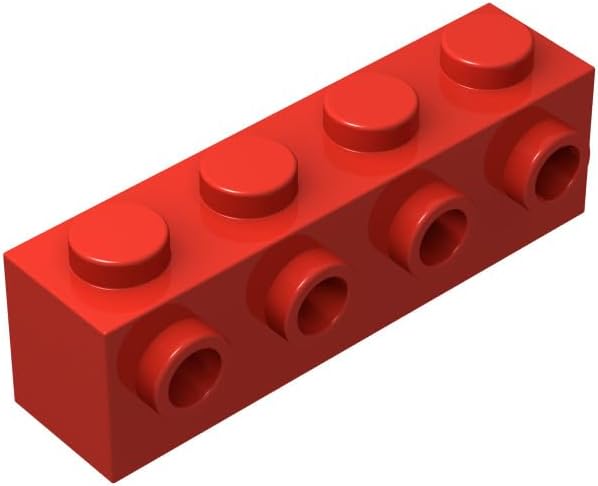 Classic Brick Bulk, Yellow 1x4 Brick, with Studs on Side Building Flat 200 Piece, Compatible with Lego Parts and Pieces: 1x4 Yellow Brick Studs(Color: Yellow)