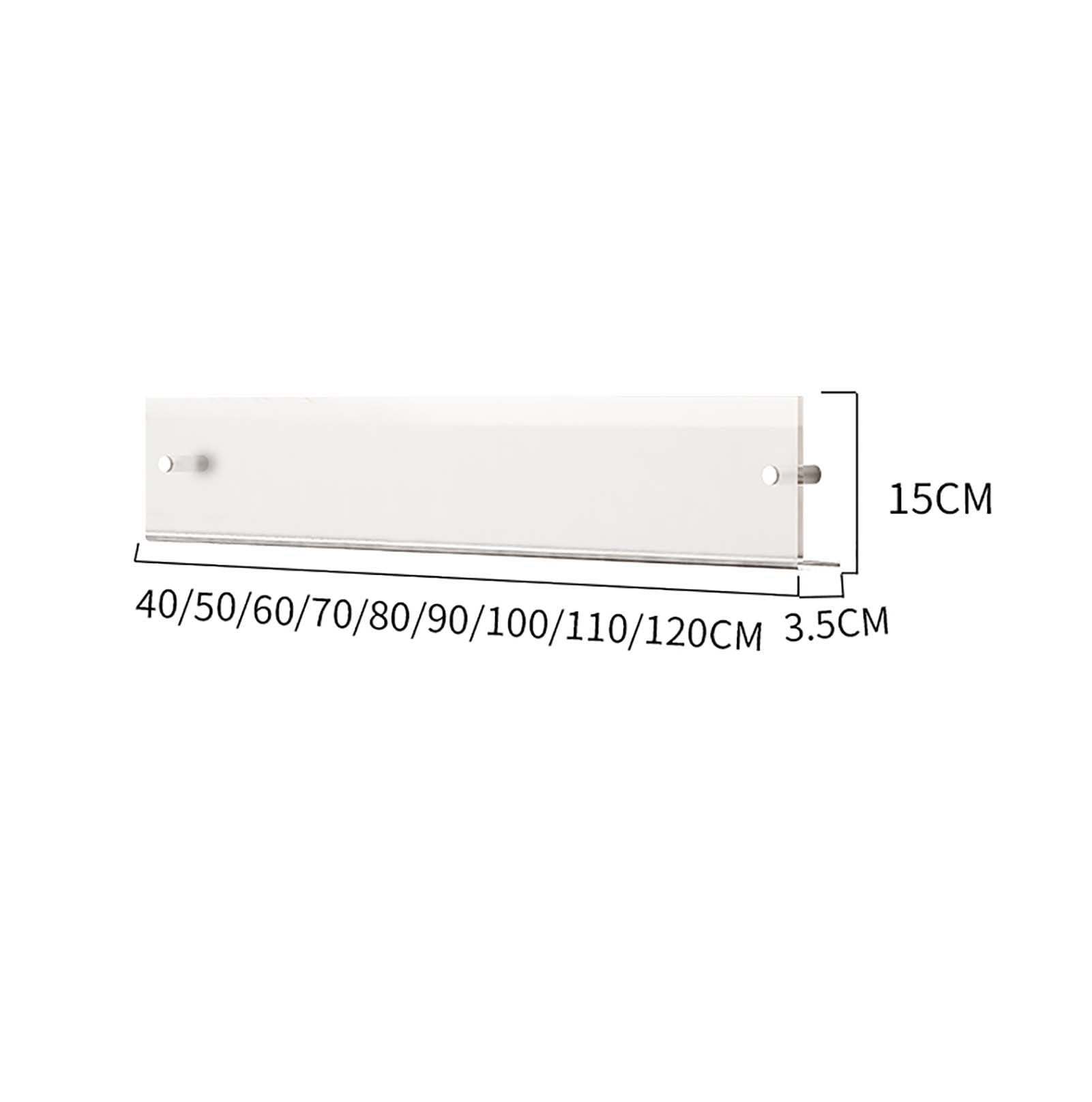 Mensole espositive in Acrilico Grigio, portariviste in Acrilico, mensole sospese da Parete, Lunghezza da 15,7 a 47,2 Pollici (80 cm)