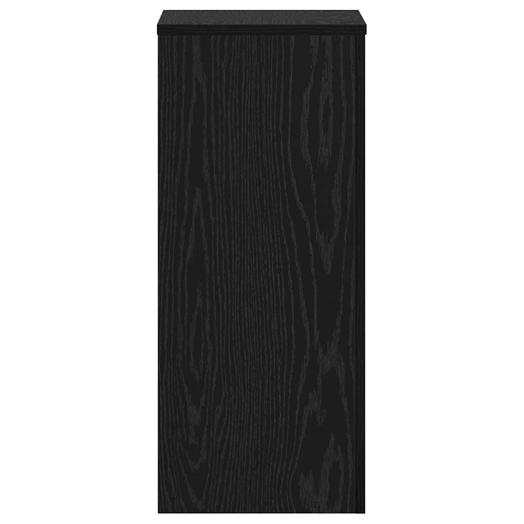 Juego de 2 soportes para plantas en imitación de roble negro, de material de madera, 30 x 30 x 70 cm, para interior y exterior, balcón, terraza, jardín, salón, pasillo, alféizar de ventana