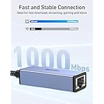 BENFEI USB 3.0 to Ethernet Adapter, USB C to RJ45 Gigabit LAN (1000Mbps) Network Adapter, Compatible with MacBook/Pro/Air, Surface Pro, Windows 11/10/8/7, Mac OS [Aluminium Shell&Nylon Cable] - Image 4