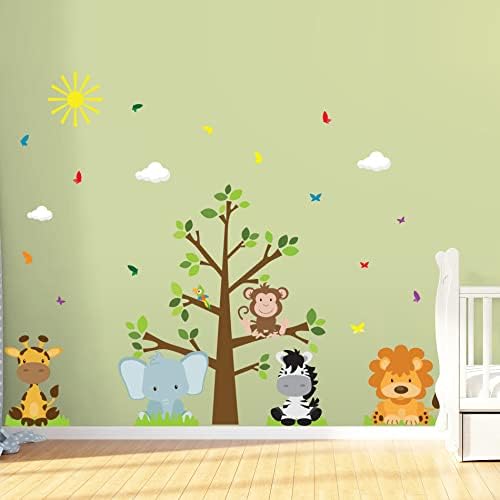 Adesivo de Parede Árvore Safari Infantil para Quarto