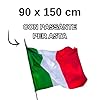 Bandiere Internazionali Mondiali - Bandiera (Italia) - Bandiera Italiana 90x150cm con passante per asta - Mondiali| Europei| Campionato di Calcio 2025 #1