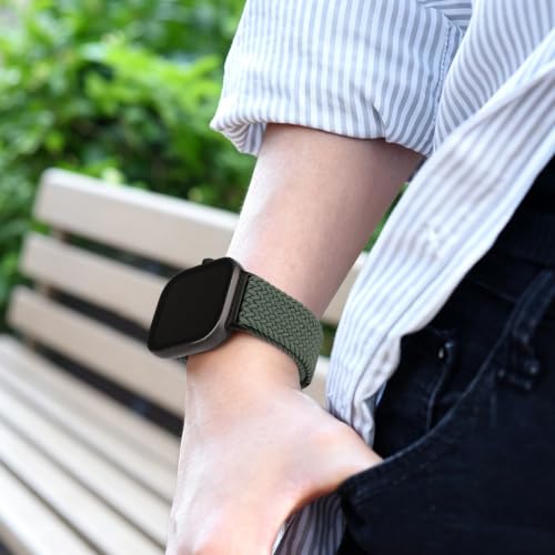 Image of Tobfit Stretchy Nylon Braided Band for Redmi Watch 6 /Redmi Watch5 /4 & Xiaomi Smart Band 8 Pro /9 Pro - Breathable, Adjustable Quick-Release Replacement Strap