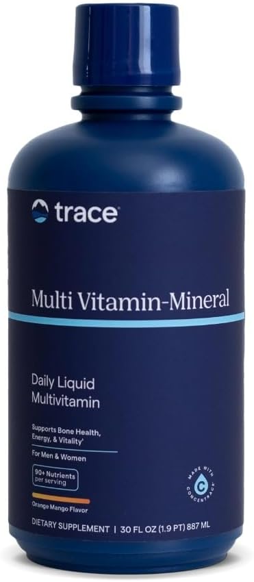 Trace Minerals Liquid Multi Vitamin-Mineral – Liquid Vitamin Supplement for Daily Health Support – Energy Support – Bone Health – Gluten-Free – Orange Mango – 30 fl oz (30 Servings)