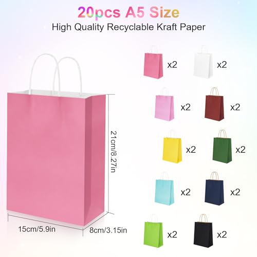 20 Pcs Paper Party Bags with Twist Handles - Image 2
