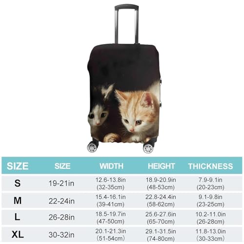 Cute Kittens Cats with Snails Luggage Covers Washable Travel Suitcase Cover Elastic Baggage Protector2