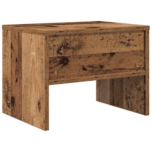 Mesas de noche de madera vieja de 40x40x30 cm perfectas para dormitorios rusticos modernos 8
