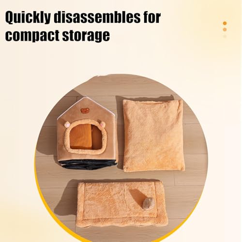 Cama para gatos relajante con cojín extraíble y mullido 6