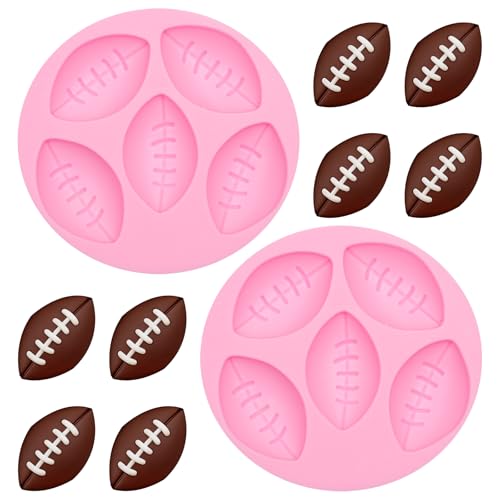 American Football Silicone Mold Sports Theme Cake Decoration Silicone Mold Football Cake Pop Mold for Cupcake Toppers Sugar Craft Clay Resin
