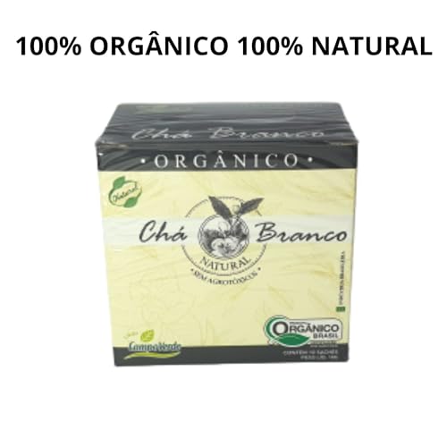 Kit 10cx Chá Branco Orgânico (100 Sachês) Campo Verde