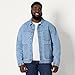Amazon Essentials Men's Rigid Denim Relaxed-Fit Utility Jacket with Pockets, Vintage Blue, X-Large