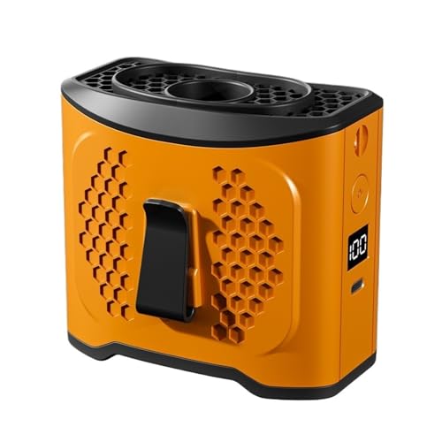 �|�[�^�u���E�G�X�g�t�@�� 13000 RPM USB�[�d�� �E�F�A���u���x���g�t�@�� 4�X�s�[�h 22���ԗ�p �����d���t�� �ėp�N�[���c�[�� �����Ԃ̃o�b�e���[�쓮(Orange)