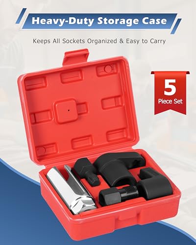 DAYUAN 5 pcs O2 Oxygen Sensor Socket Set, Wrench Remover Tool and Thread Chaser Set - Image 8