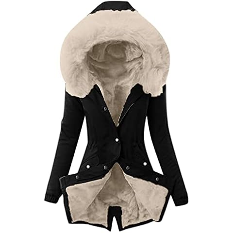 QHDDP Damen Herbstjacken Damen Mantel/Damenmantel Schwarz GüNstige Schwarze Damentel FüR Leichte Steppjacke Damenwintermantel Leder Jacken Damen Pullover Jacke Jacken Teenager MäDchen (Khaki #3, 3XL) Cover