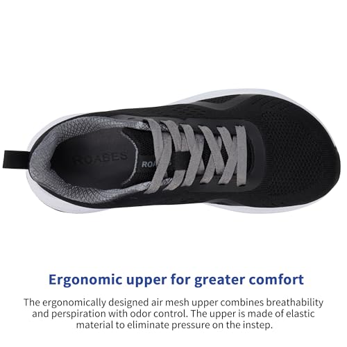 Women's Wide Toe Box Sneakers, Wide Tennis Running Shoes, Rubber Non-Slip Breathable Gym Workout Shoes4