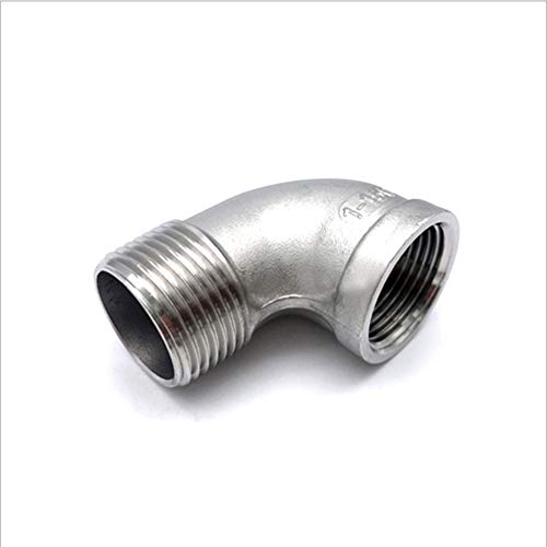 Conector de tuberías DN32 codo 90 de acero inoxidable rosca macho hembra 4