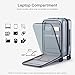 Hanke Grace Expandable Carry On Luggage with Wheels Airline Approved Hard Shell Suitcases with Front Pocket，Top Opening Luggage with TSA Lock for Short Business Travel, Grey.