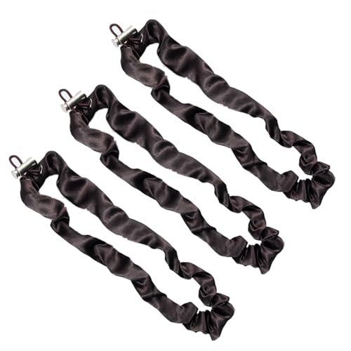 FackLOxc Juego de 3 gomas elásticas ajustables para el pelo de seda satinadas para mujer, suaves diademas para el pelo