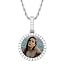 0458 Silver Mini Round Pendant&rope chain